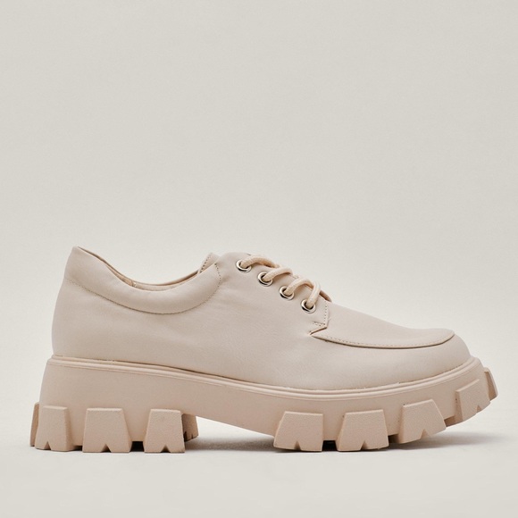 NWOT -Faux Leather Lace Up Chunky Sole Brogues (loafer) - Picture 5 of 5